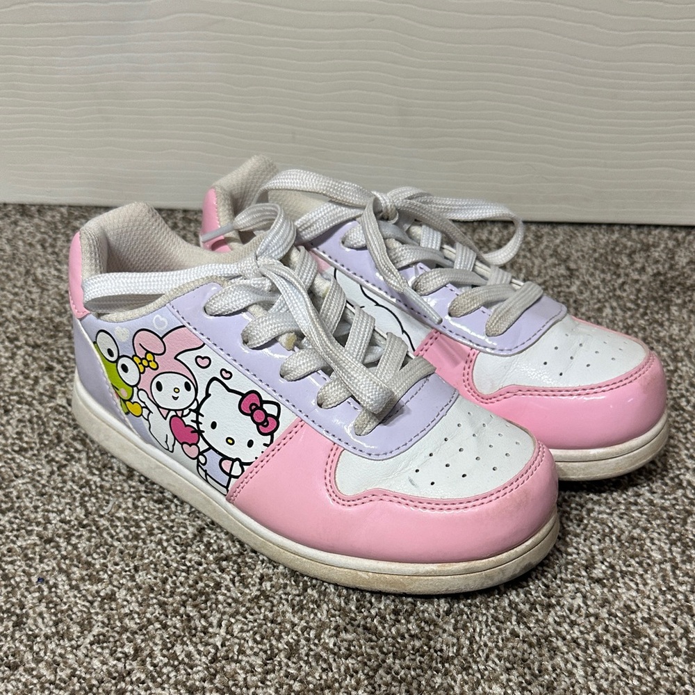 Hello Kitty girls lace up tennis athletic casual kids shoes size 2 - Picture 2 of 8